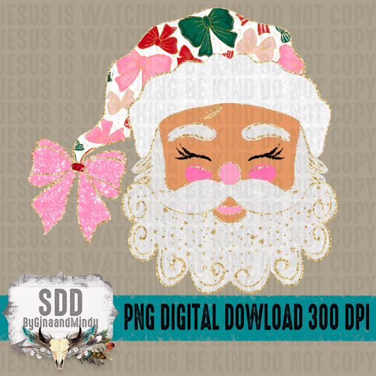Glittered Up Santa; Light Tone