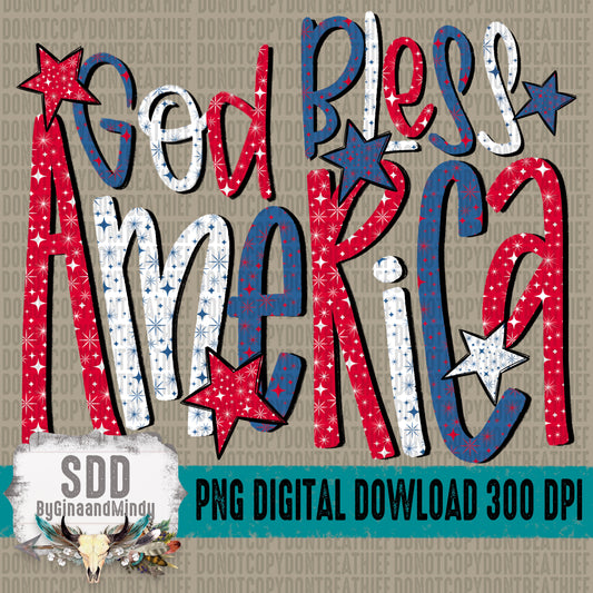 God Bless America Doodle Font
