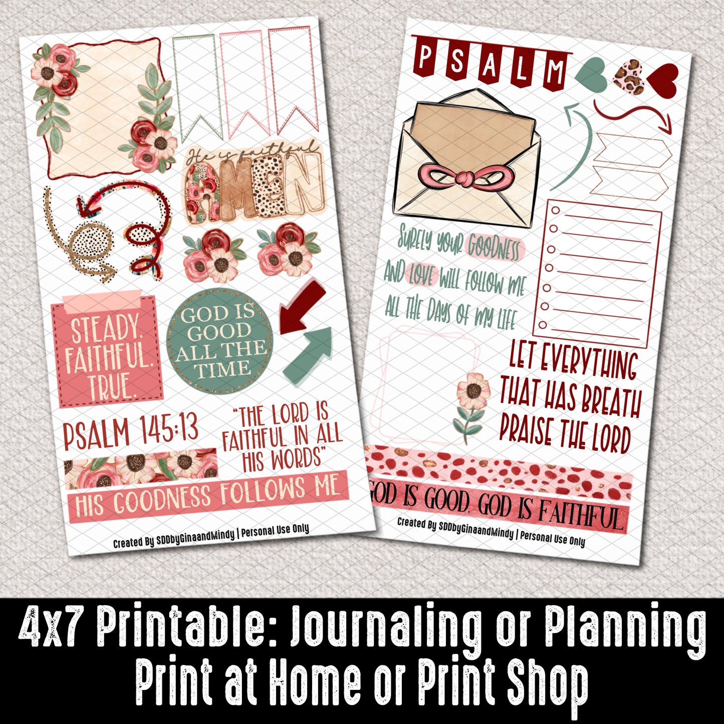 God is Good Floral Bible Journaling Sticker Set