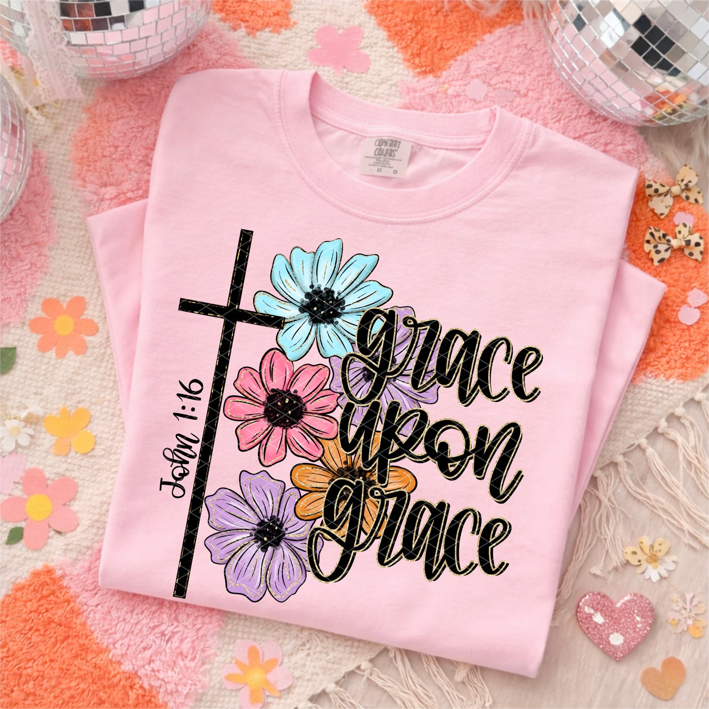 Grace Upon Grace Florals & Cross