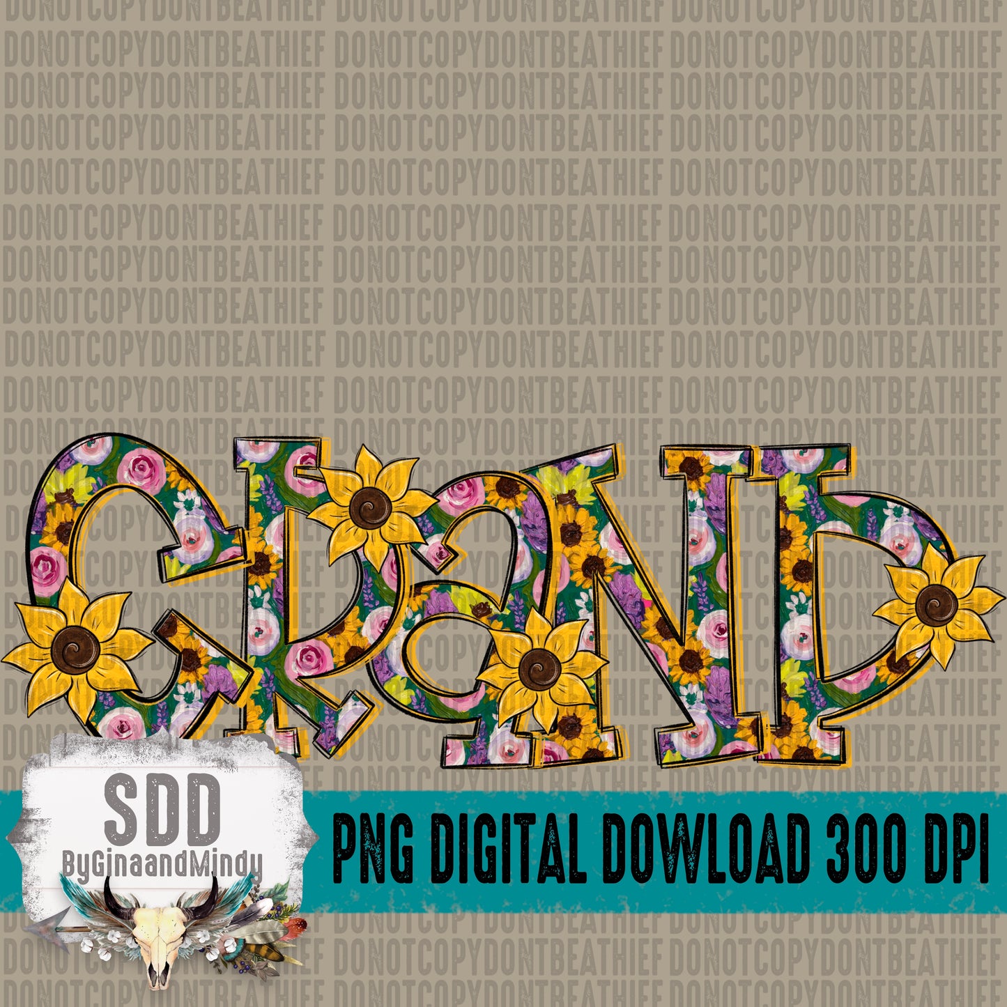 Floral Sunflowers; Grand