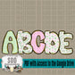 Grandmillenial Christmas Alpha (4 Sets Uppercase & Lowercase, 0-9, + Special Characters)