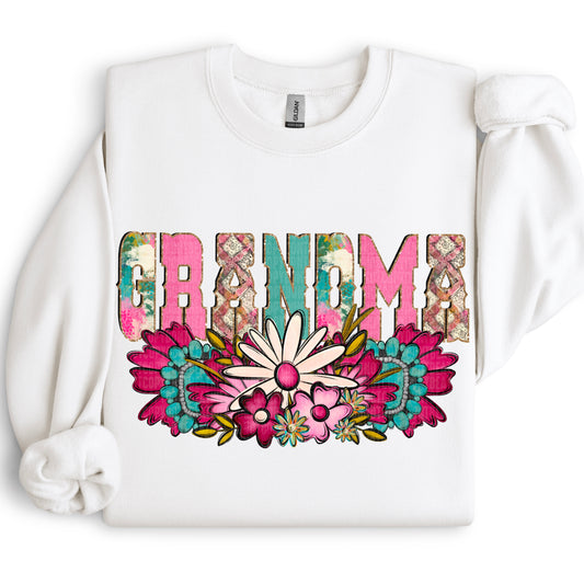 Western Floral Title Name Grandma