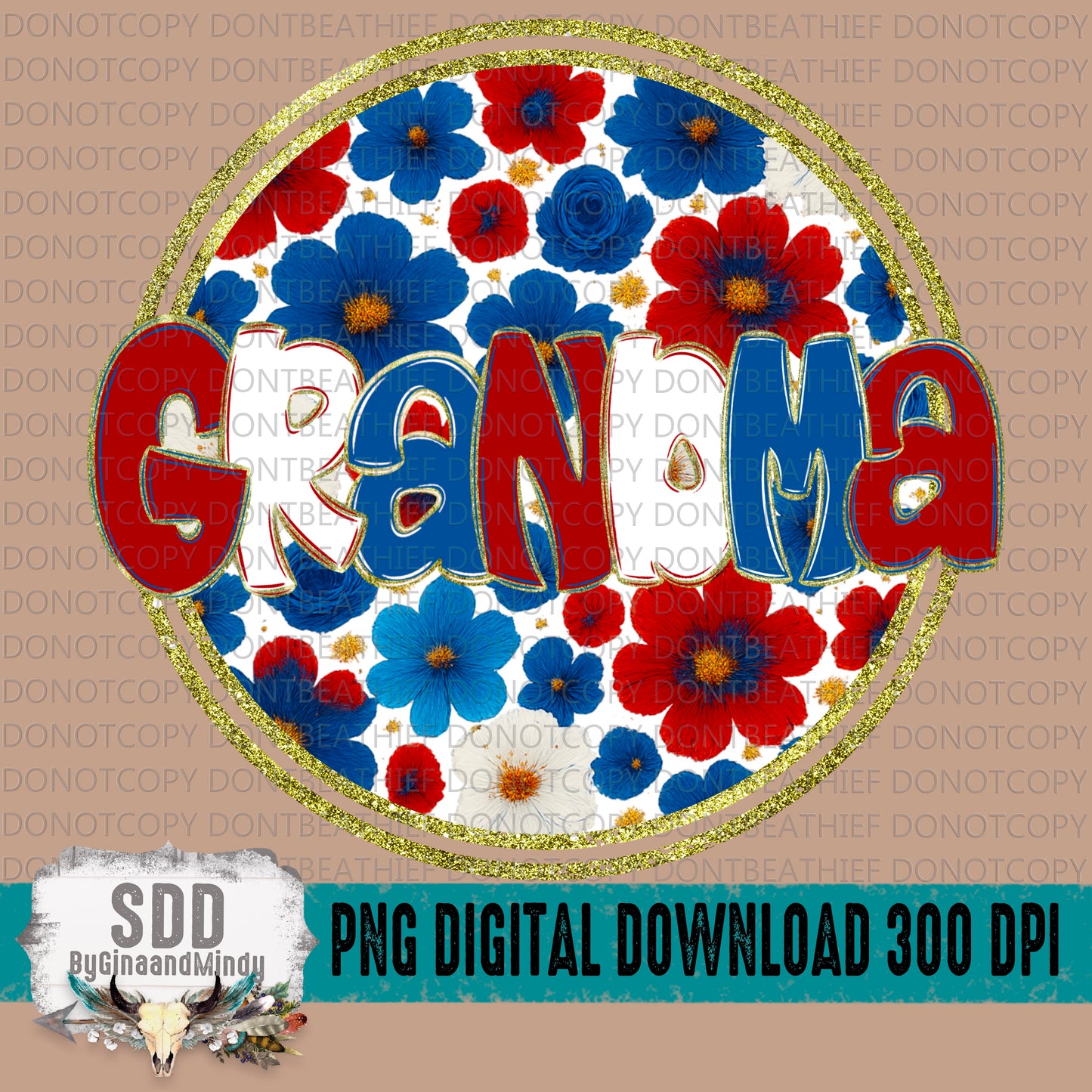 Grandma 4th Floral