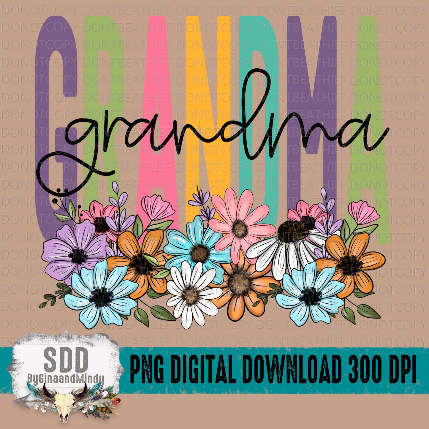 Spring Floral Name Collection; Grandma