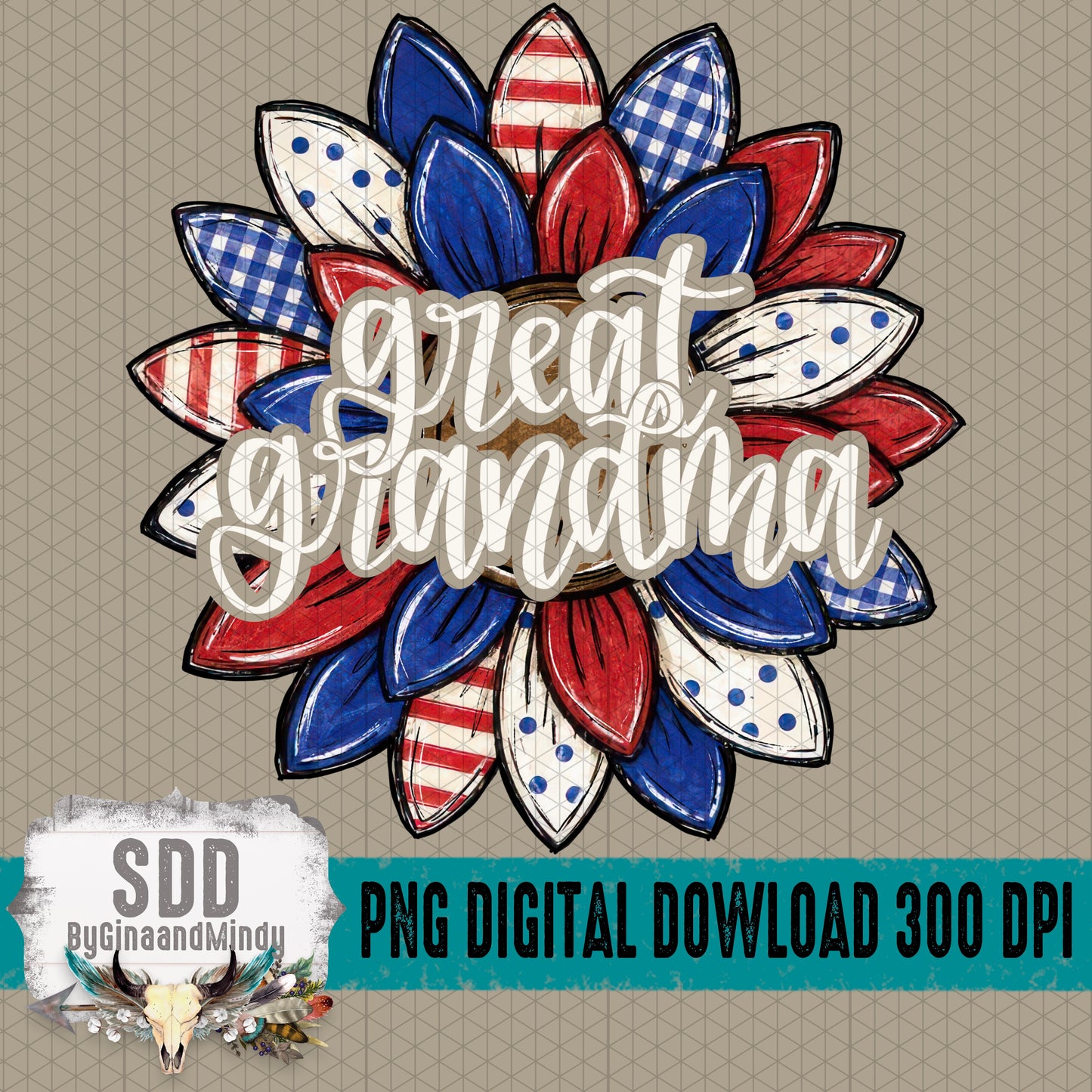Patriotic Sunflower Collection; Great Grandma