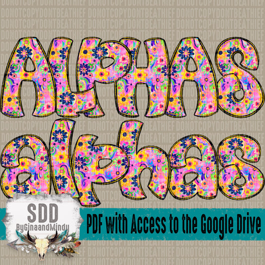 Groovin' Doodle Alpha Set (1 Set Uppercase & Lowercase, 0-9, + Special Characters)