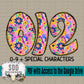 Groovin' Doodle Alpha Set (1 Set Uppercase & Lowercase, 0-9, + Special Characters)
