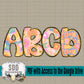 Groovy Doodle Alpha Set (4 Set Uppercase & Lowercase, 0-9, + Special Characters)