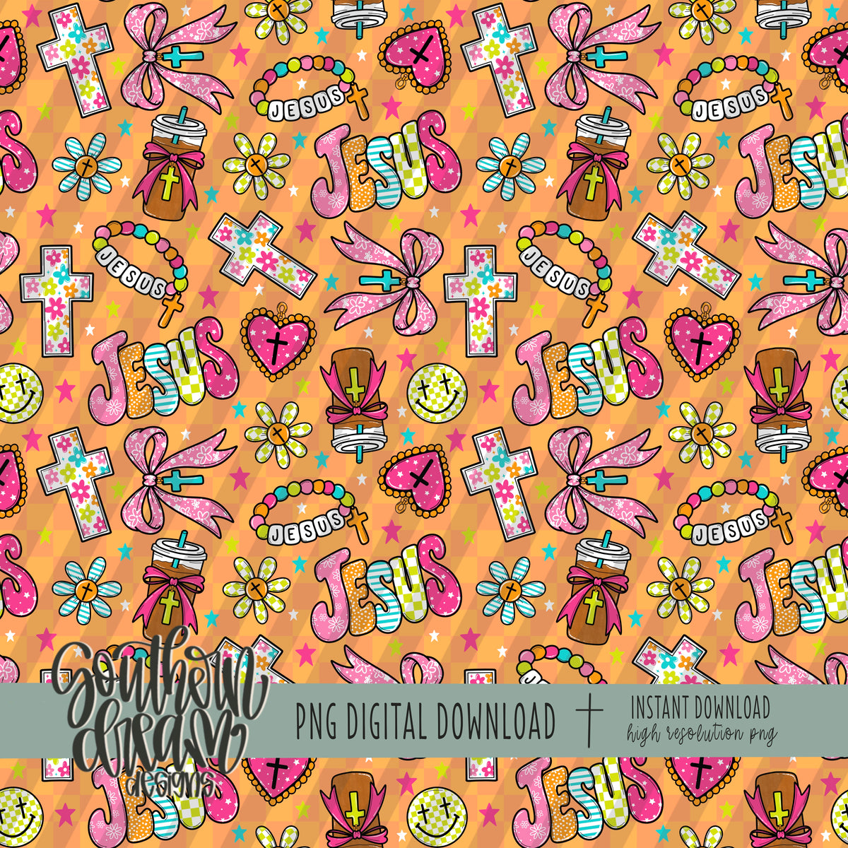 Groovy For Jesus Seamless Bundle