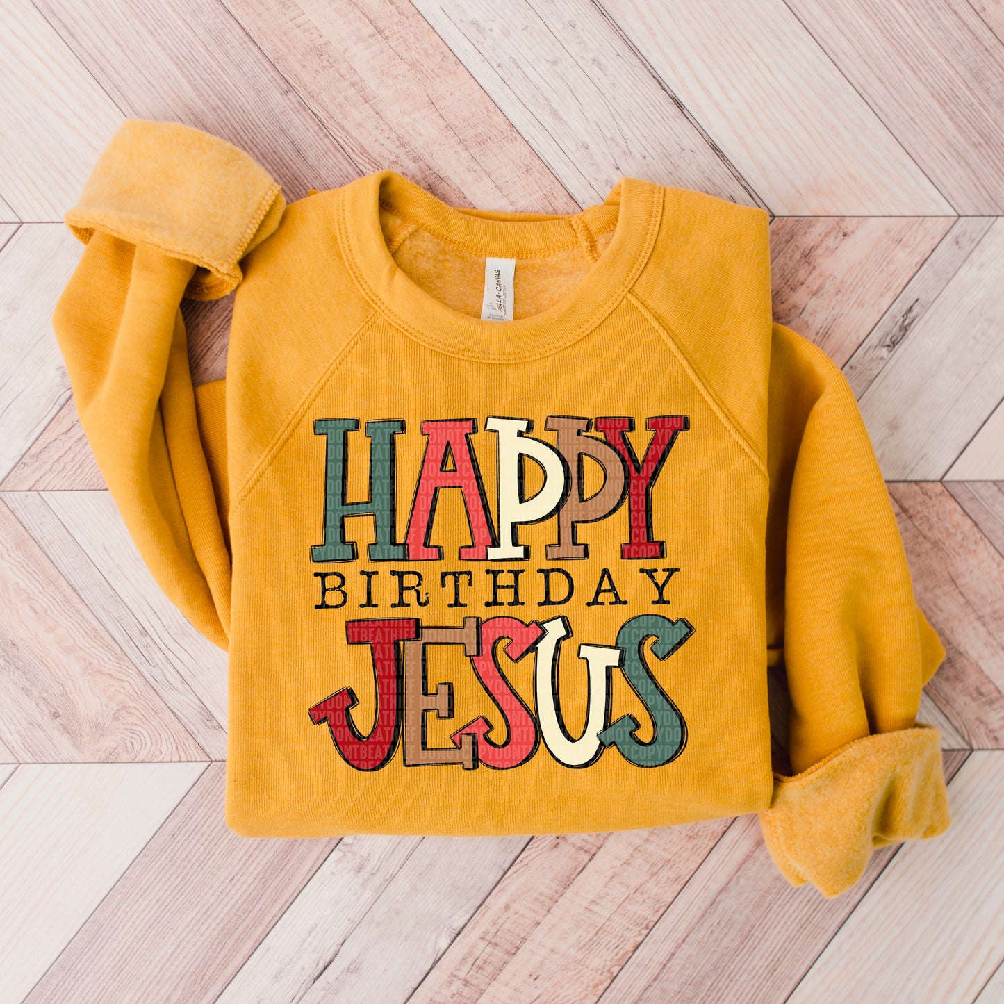 Happy Birthday Jesus Doodle Letters