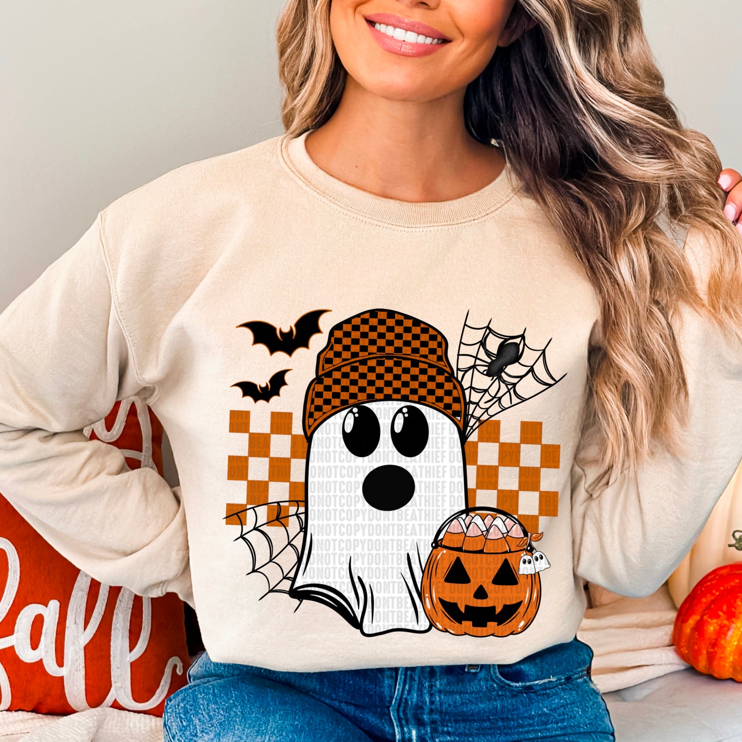 Halloween Checkered Ghost