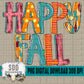Happy Fall Grunge Doodle Letters