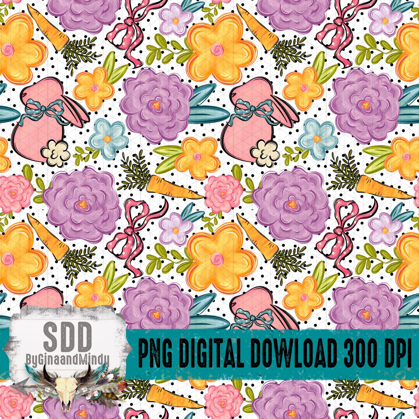 Spring Bunny Seamless Bundle