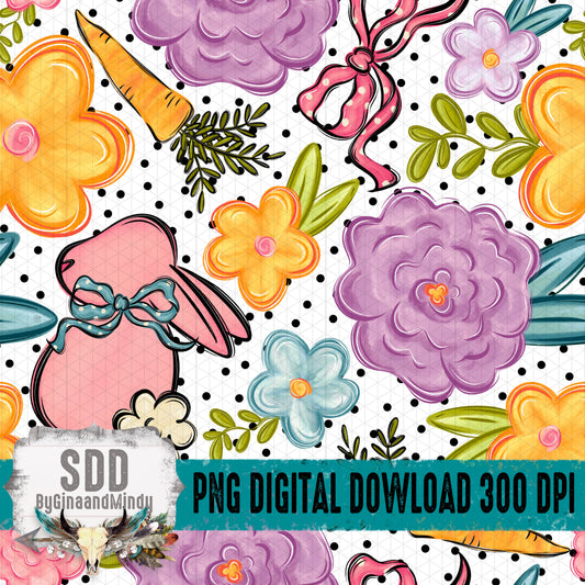 Spring Bunny Seamless Bundle