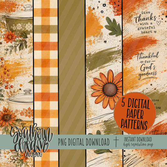 Harvest Hearth Digital Paper BUNDLE (Not Seamless)