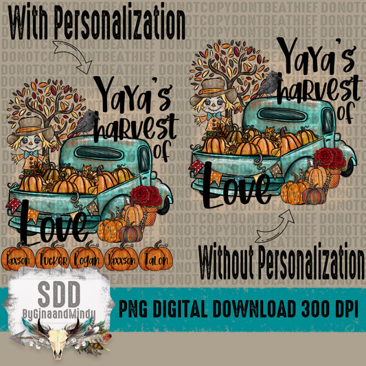 Yaya's Harvest of Love (Personalization Optional)