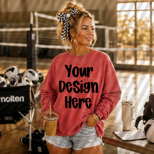 Heather Red Volleyball Mockup