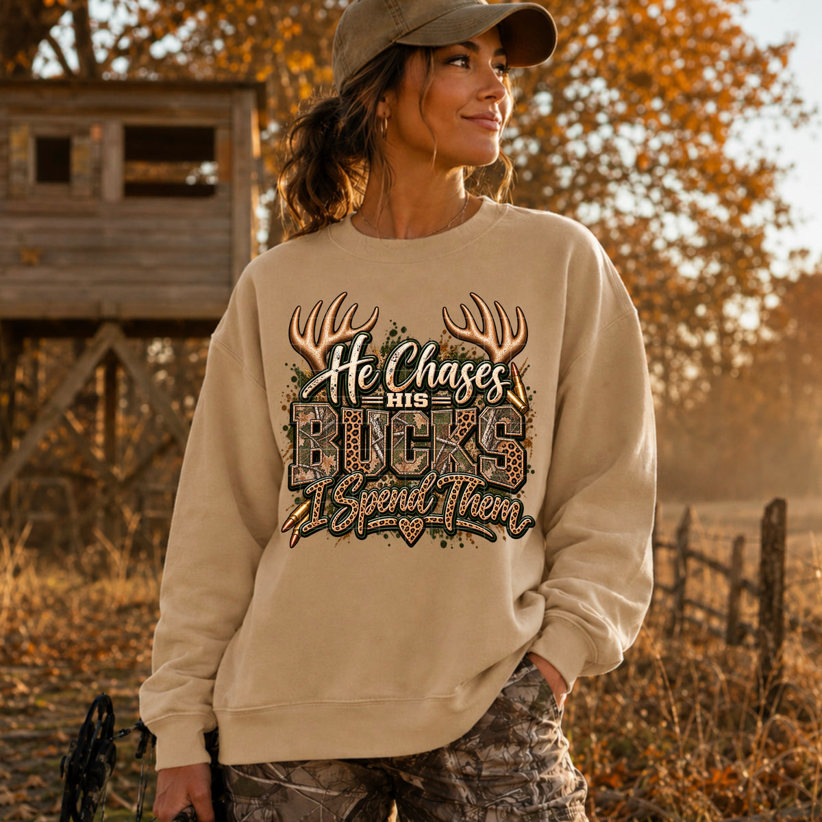 He Chases His Bucks I Spend Them