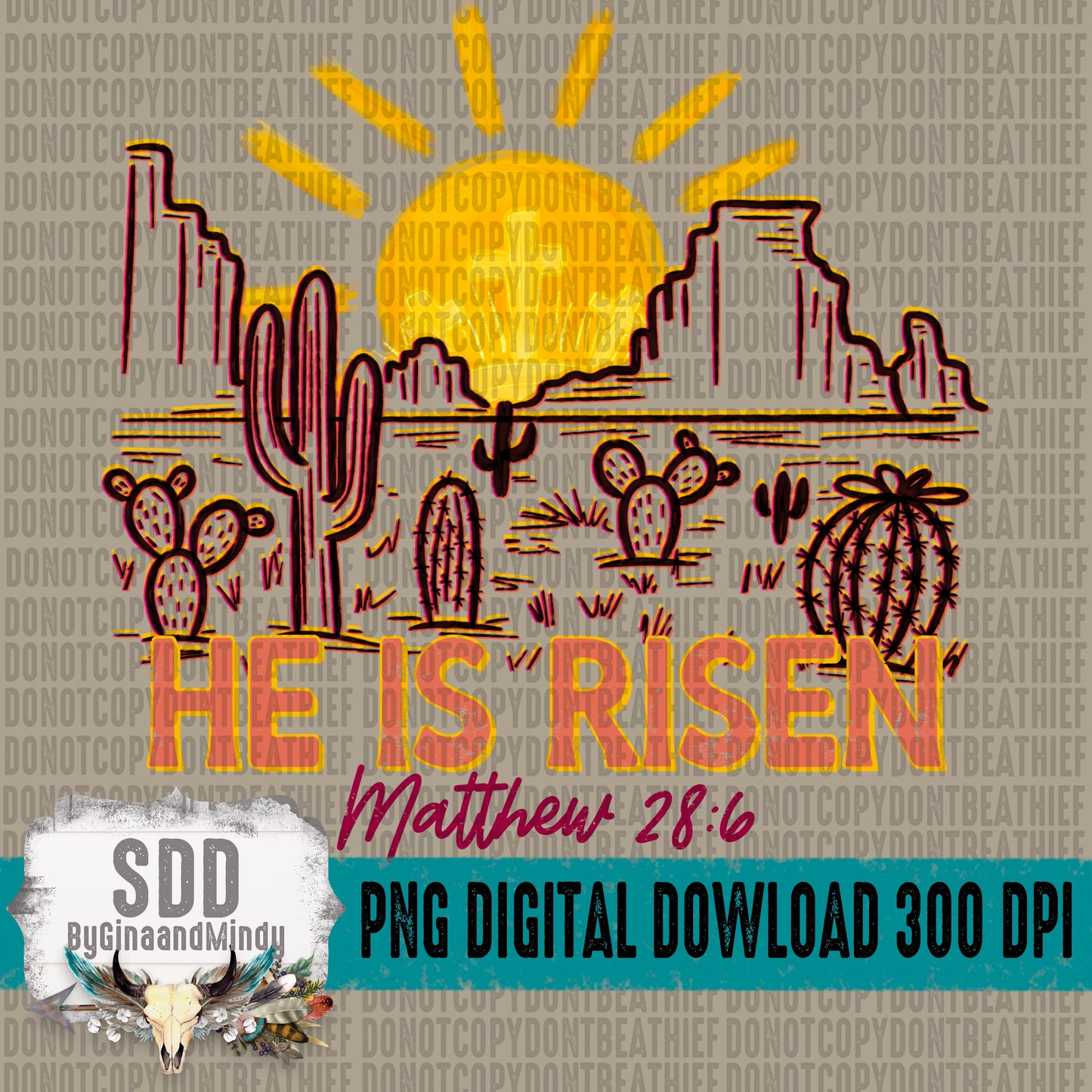 He is Risen; Desert Scene