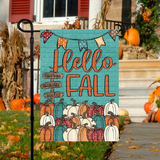 Hello Fall Garden Flag