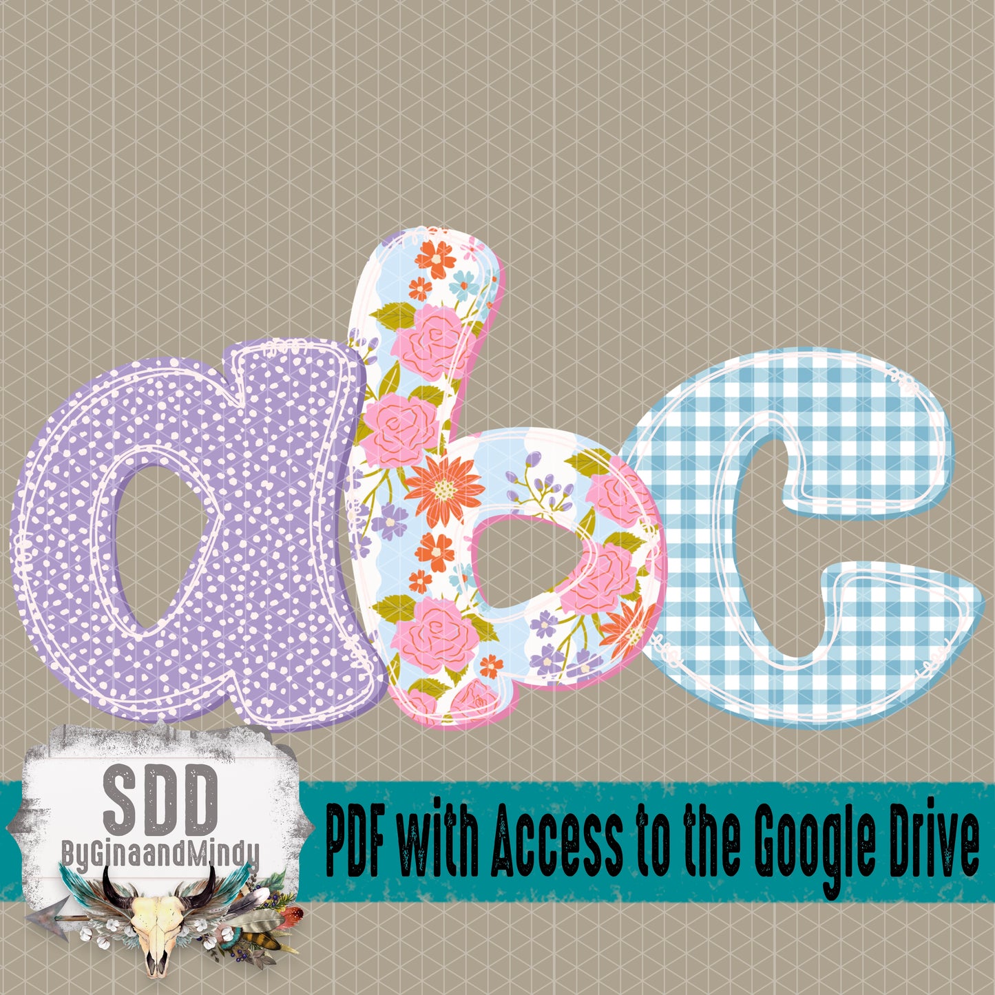 Hello Spring Doodle Alpha (3 Sets Uppercase & Lowercase, 0-9, + Special Characters)