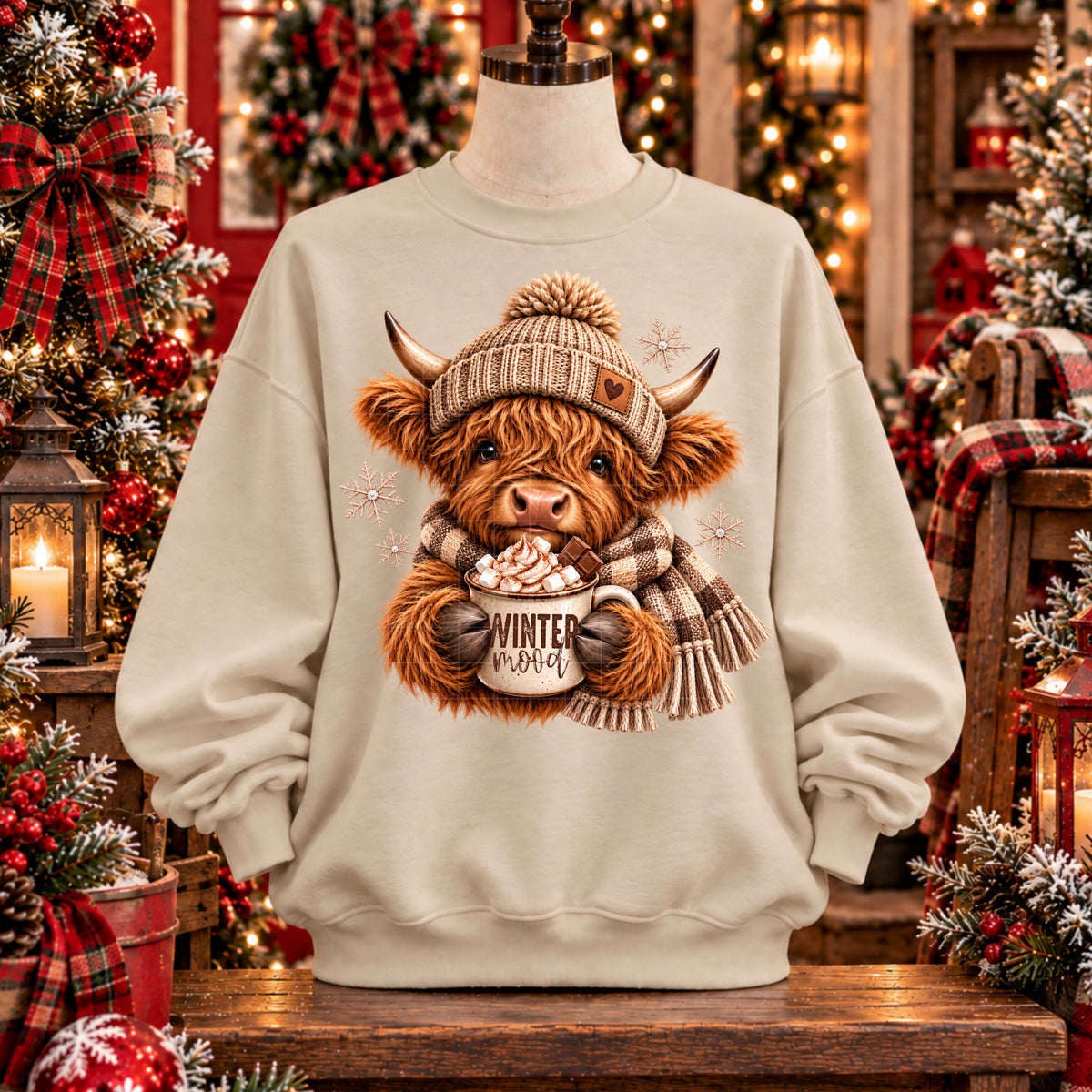 Highland Cow Winter Cocoa