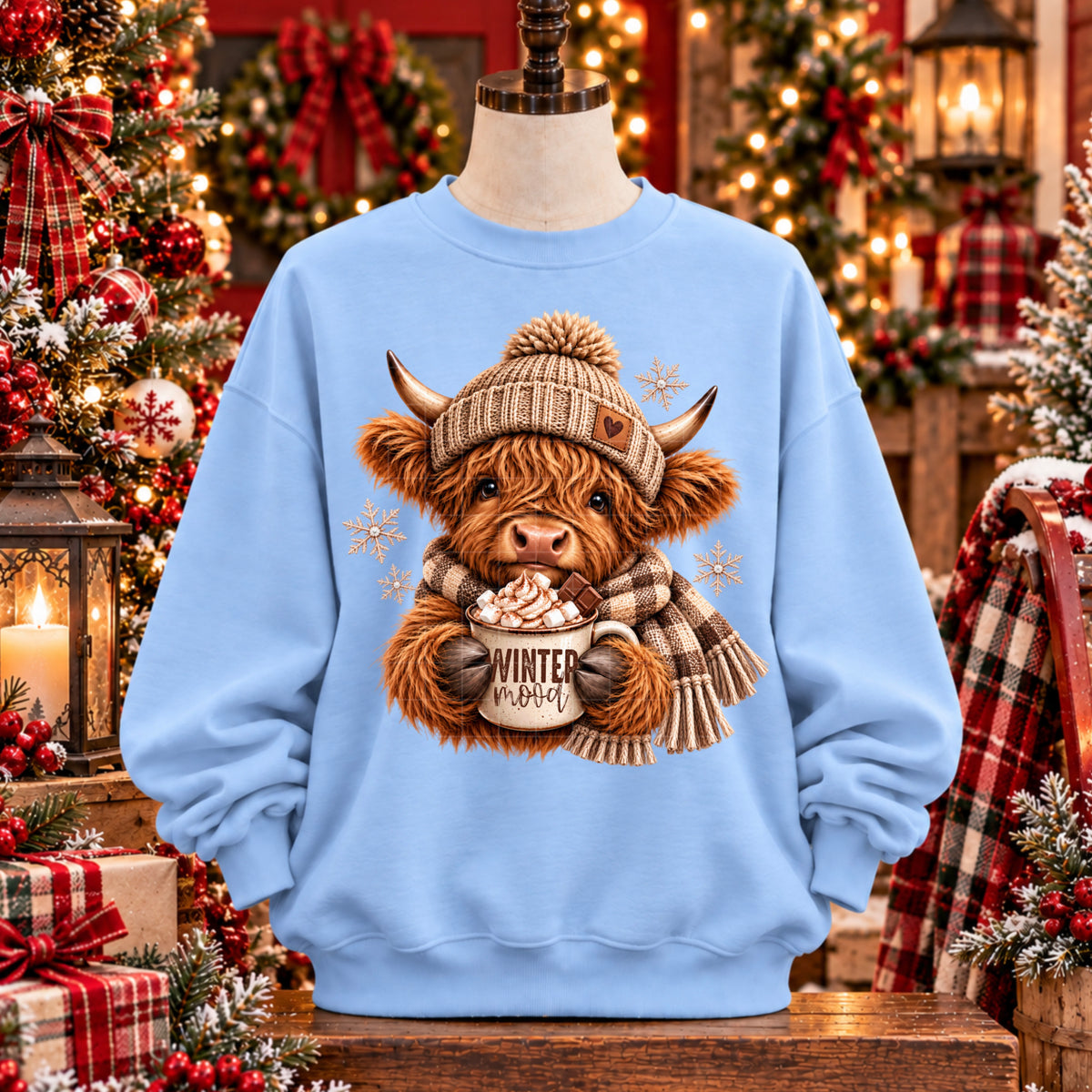 Highland Cow Winter Cocoa