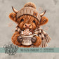 Highland Cow Winter Cocoa