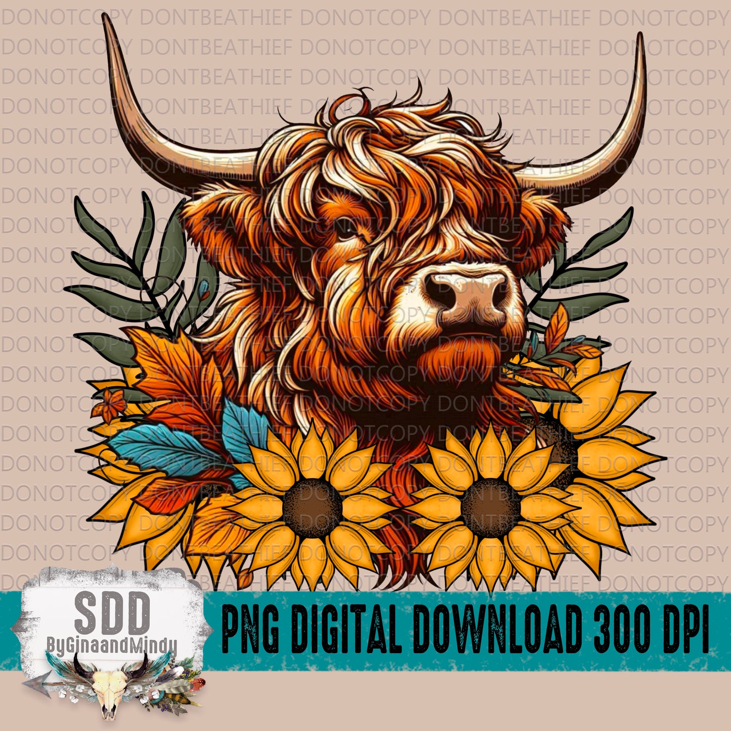 Highland Fall Cow Florals