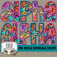 Hippie Florals Stitched Alpha (3 SETS)