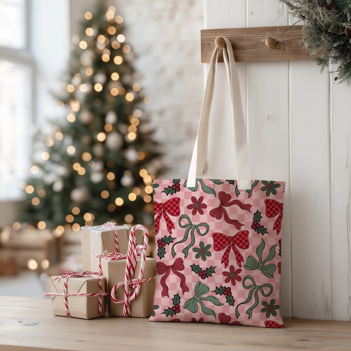 Christmas Bows & Holly Seamless Bundle
