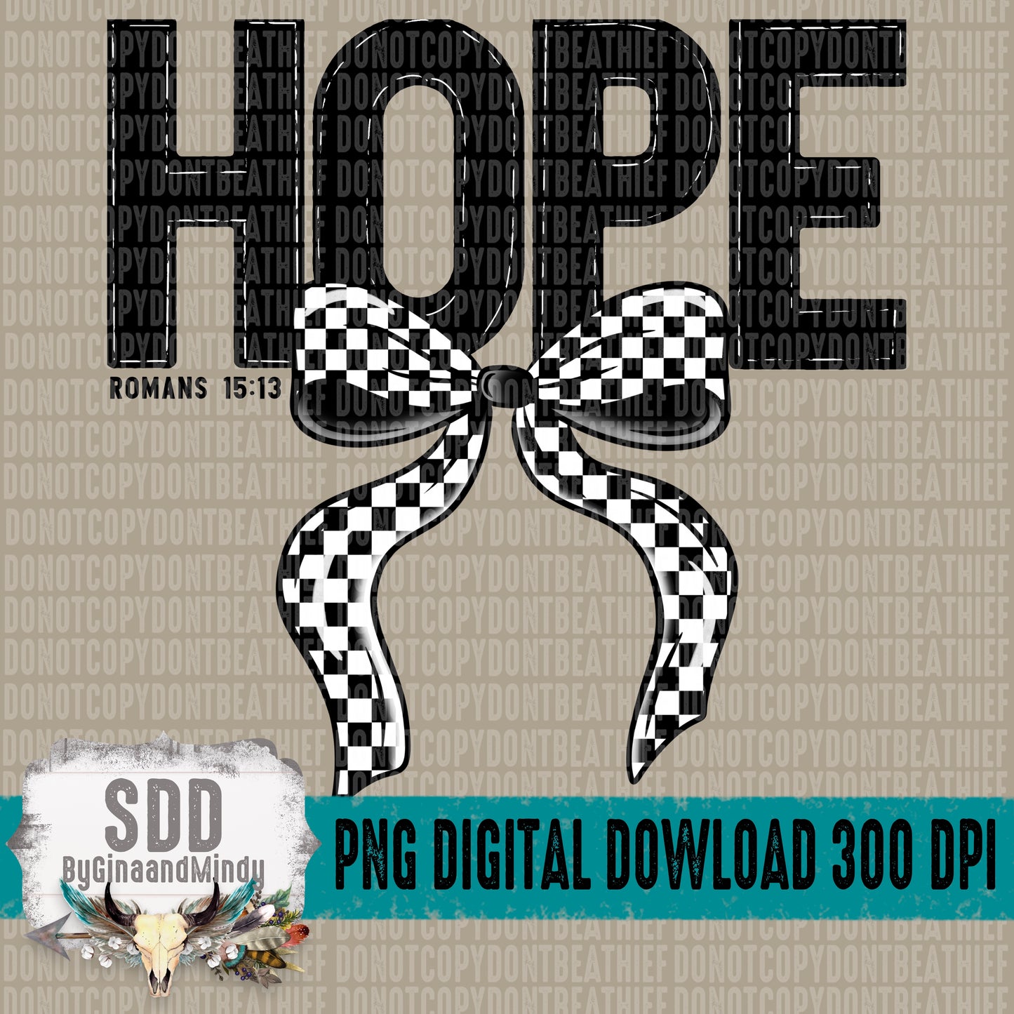 Hope; Checkered Bow