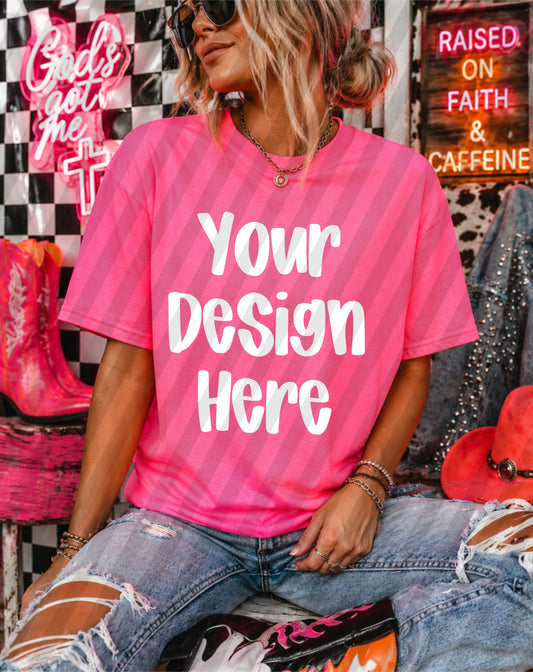 Neon Pink Grunge Western