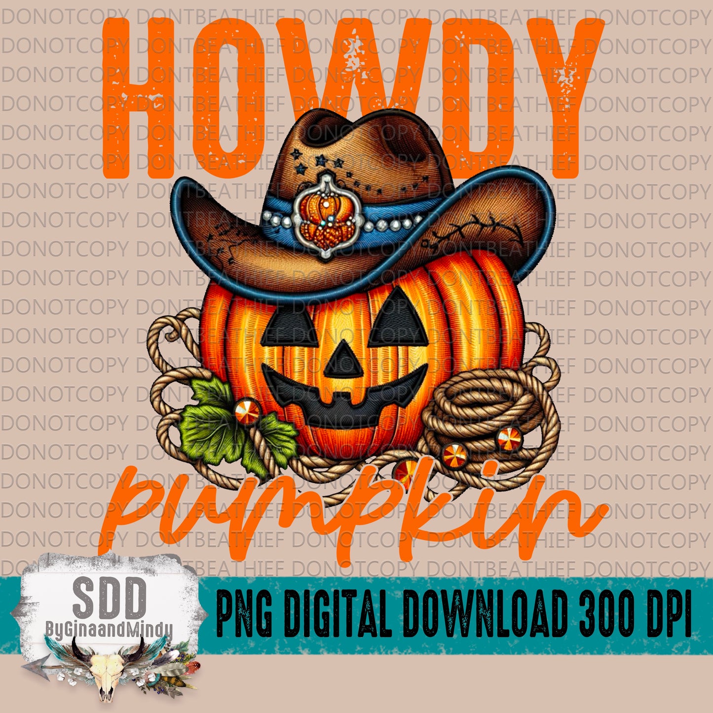 Howdy Pumpkin Western