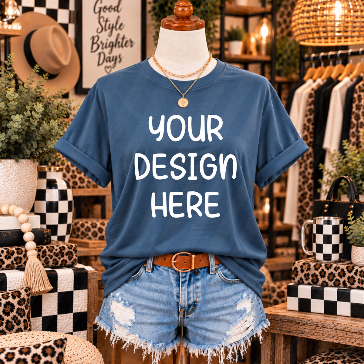 Indigo Blue Boutique Mannequin Mockup