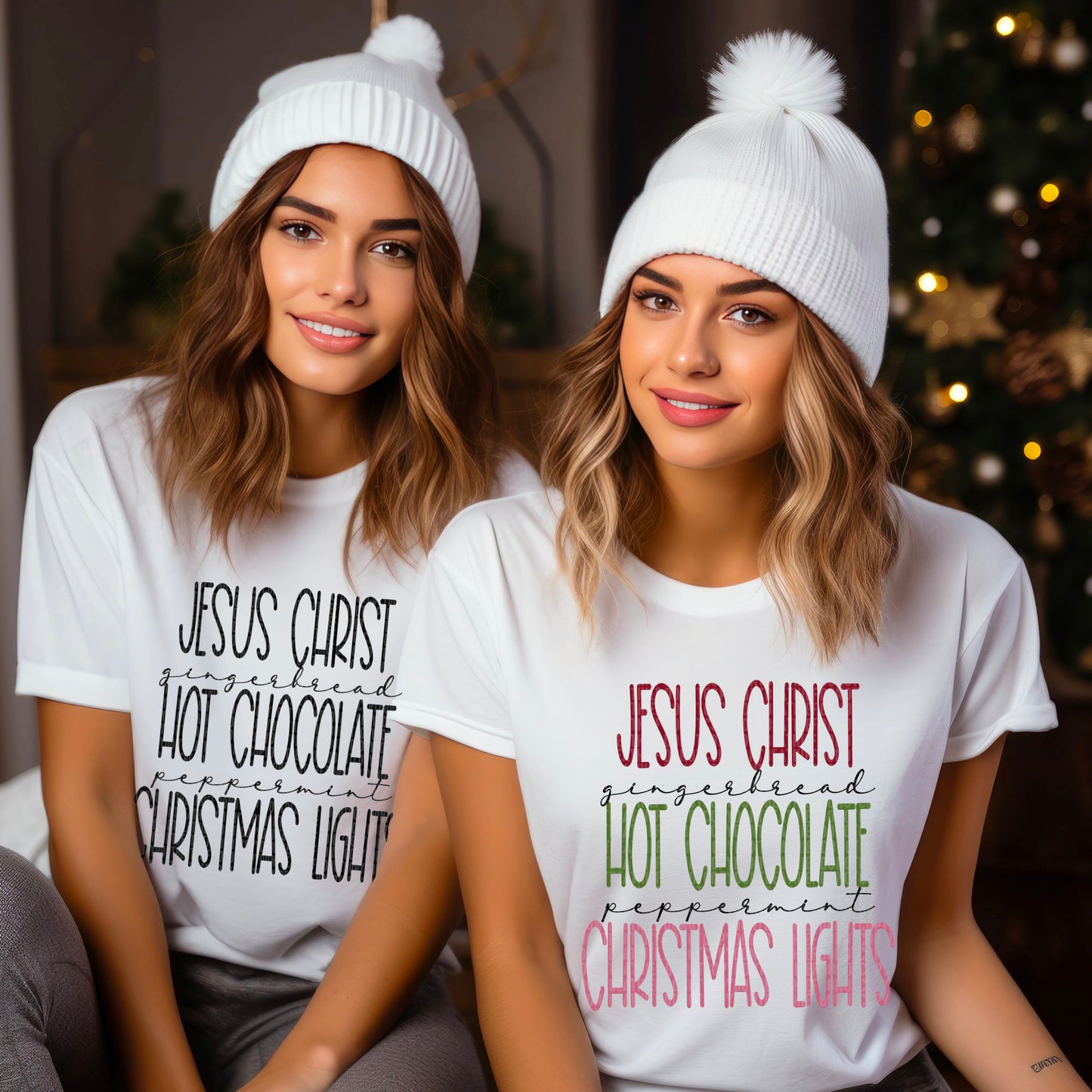 Jesus Hot Chocolate Christmas Lights Bundle