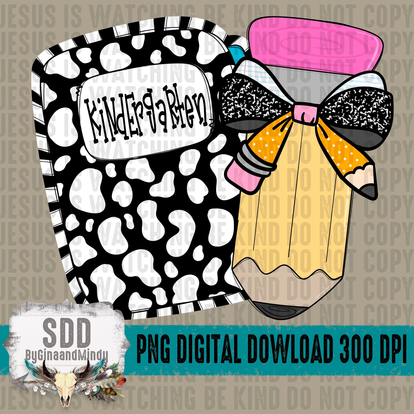 Leopard Pencil Bow; Kindergarten