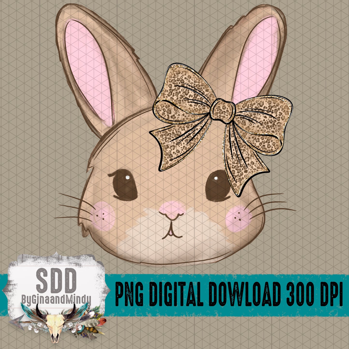 Leopard Bow Bunny