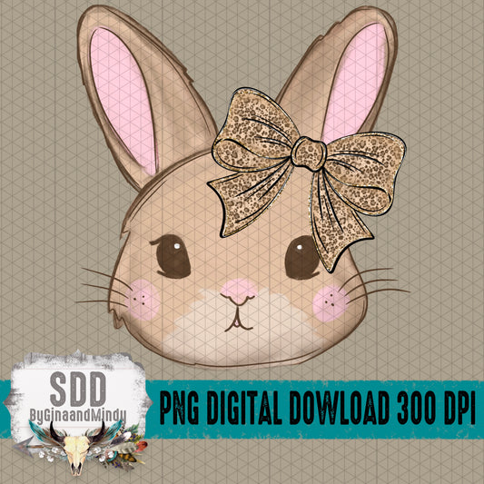 Leopard Bow Bunny