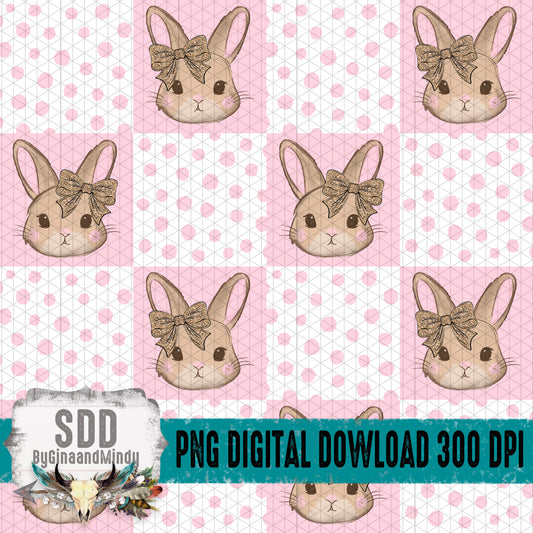 Leopard Bow Bunny Seamless Bundle