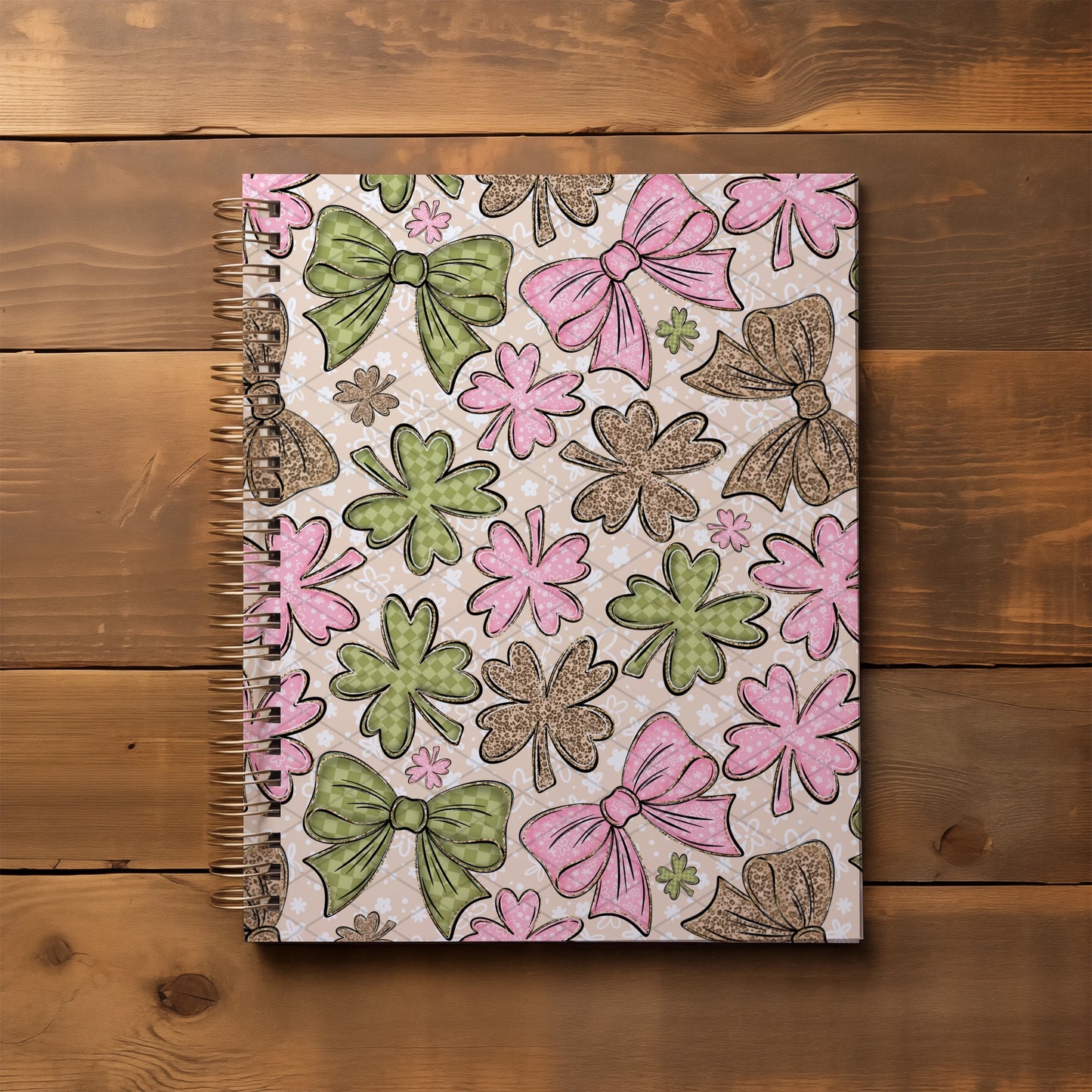 Leopard Bow Shamrocks Seamless Bundle