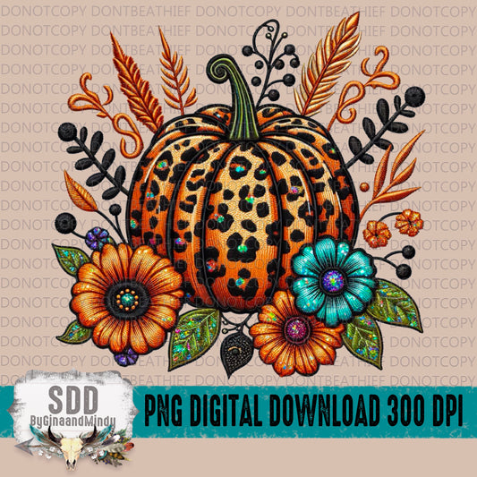 Leopard Pumpkin Floral