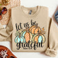 Let Us Be Grateful Colorful Glitter Pumpkins