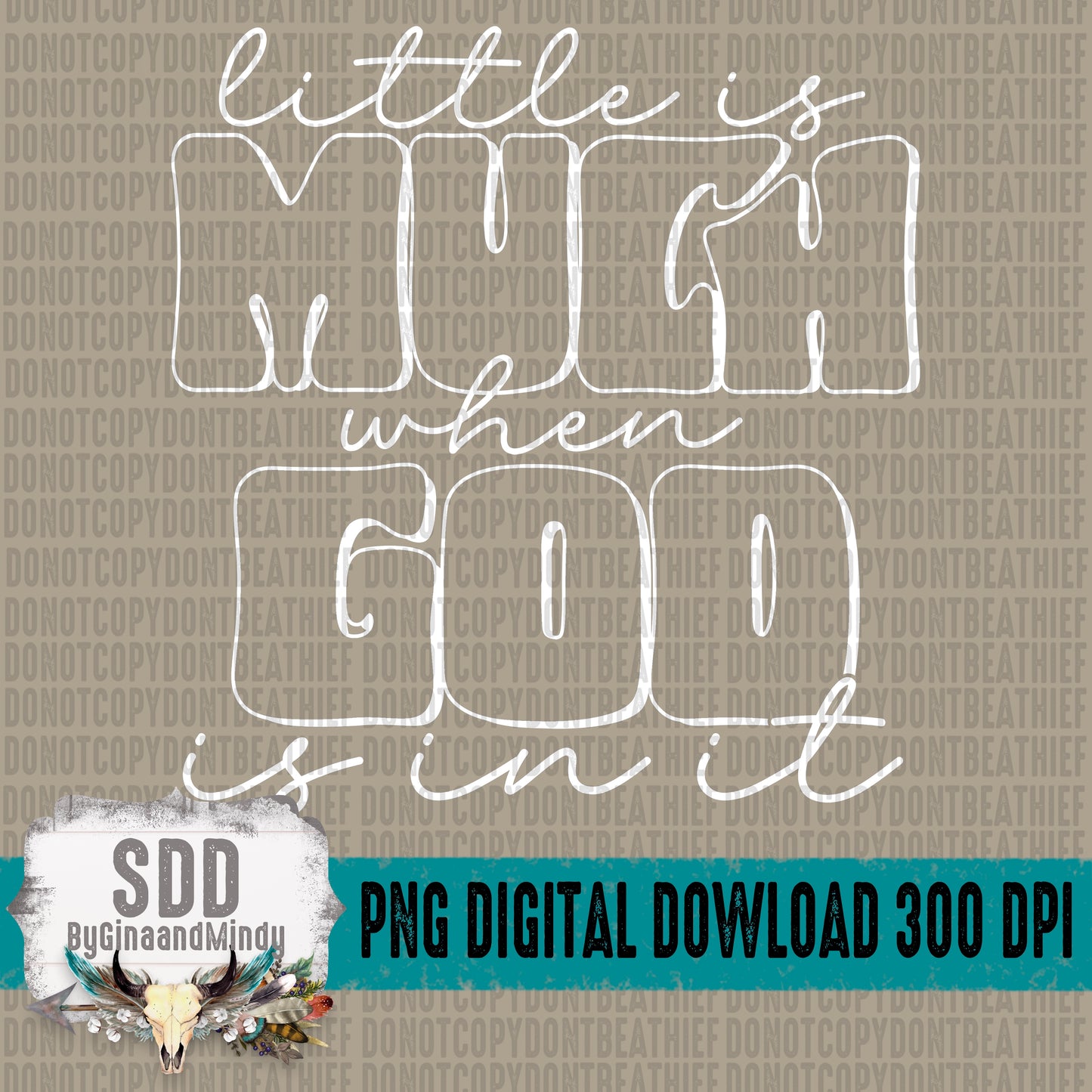 Little is Much When God is in it