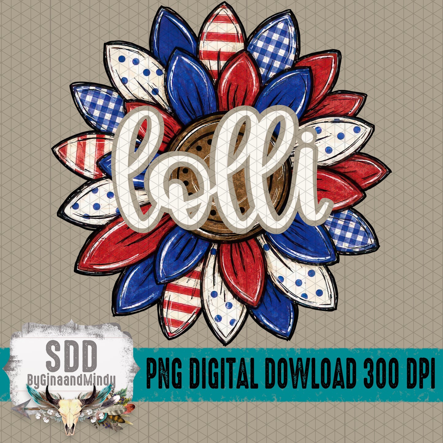 Patriotic Sunflower Collection; Lolli