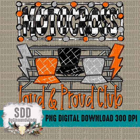 Motocross Loud & Proud (Orange|Checkered)