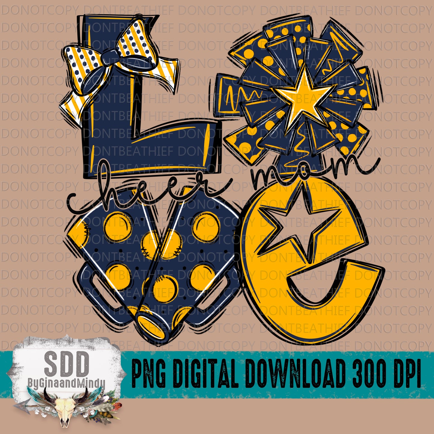 Love Cheer (Navy, Yellow Gold) Bundle