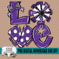 Love Cheer (Purple, Black, White) Bundle
