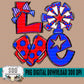 Love Cheer (Red, White, Blue) Bundle